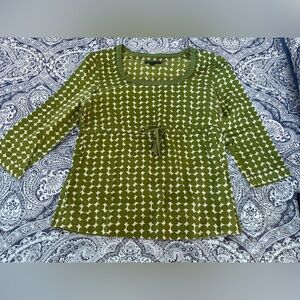 Boden Green Patterned Blouse